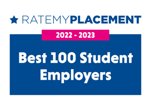 Ratemyplacement 2022-2023 best 100 student employers logo