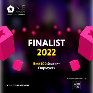 NUE Awards best 100 student employers finalist logo